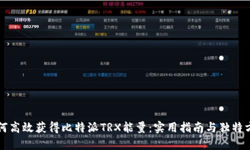 如何高效获得比特派TRX能量：实用指南与独特方法
